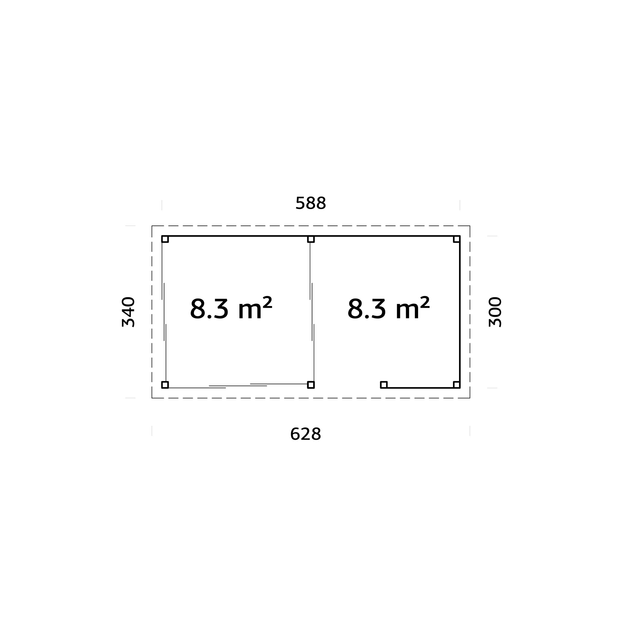 Uterum Palmako Lenna 16,6 m2 Set 708 Slide Plus