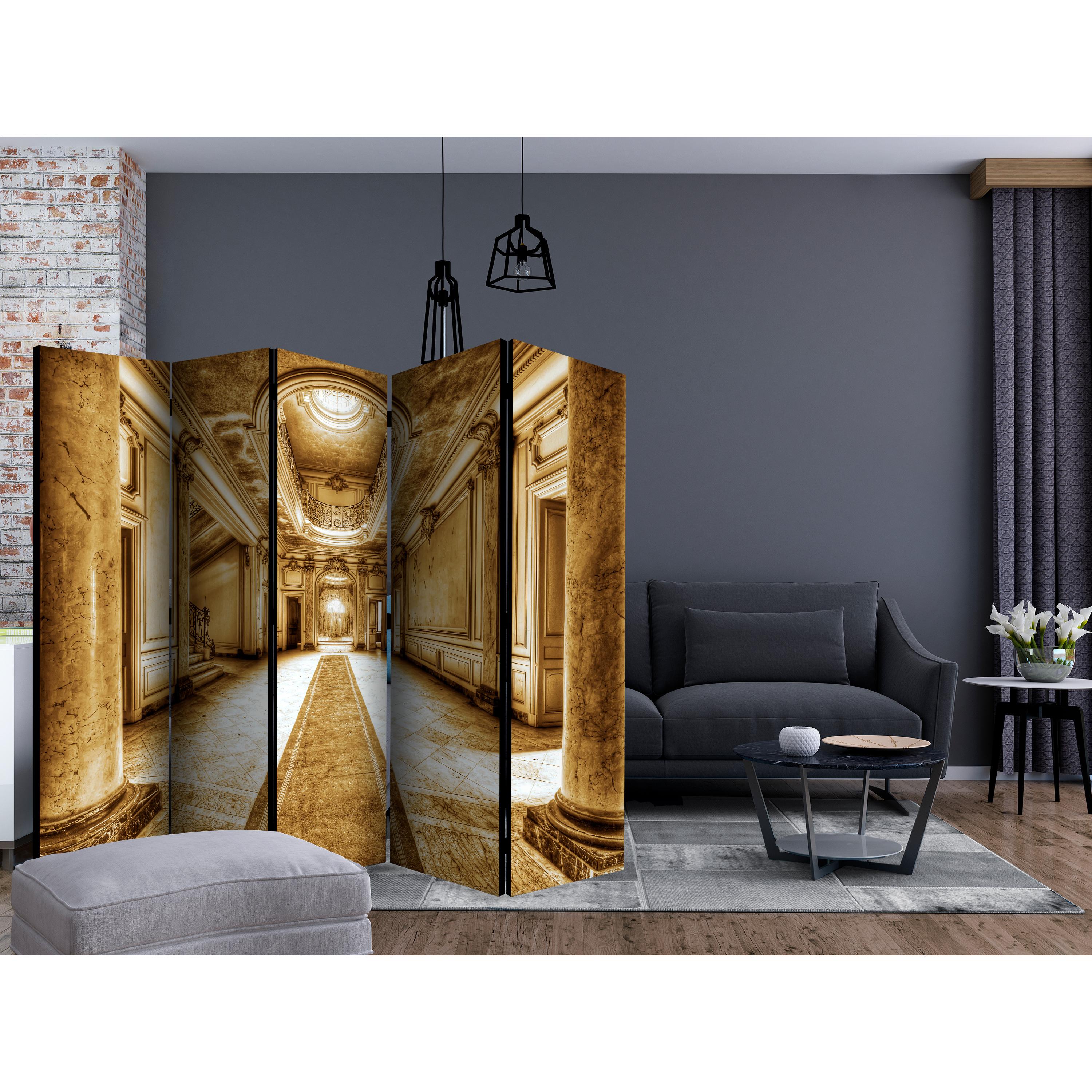 Rumsavdelare Arkiio Mystery Marble Sepia II 225x172 cm