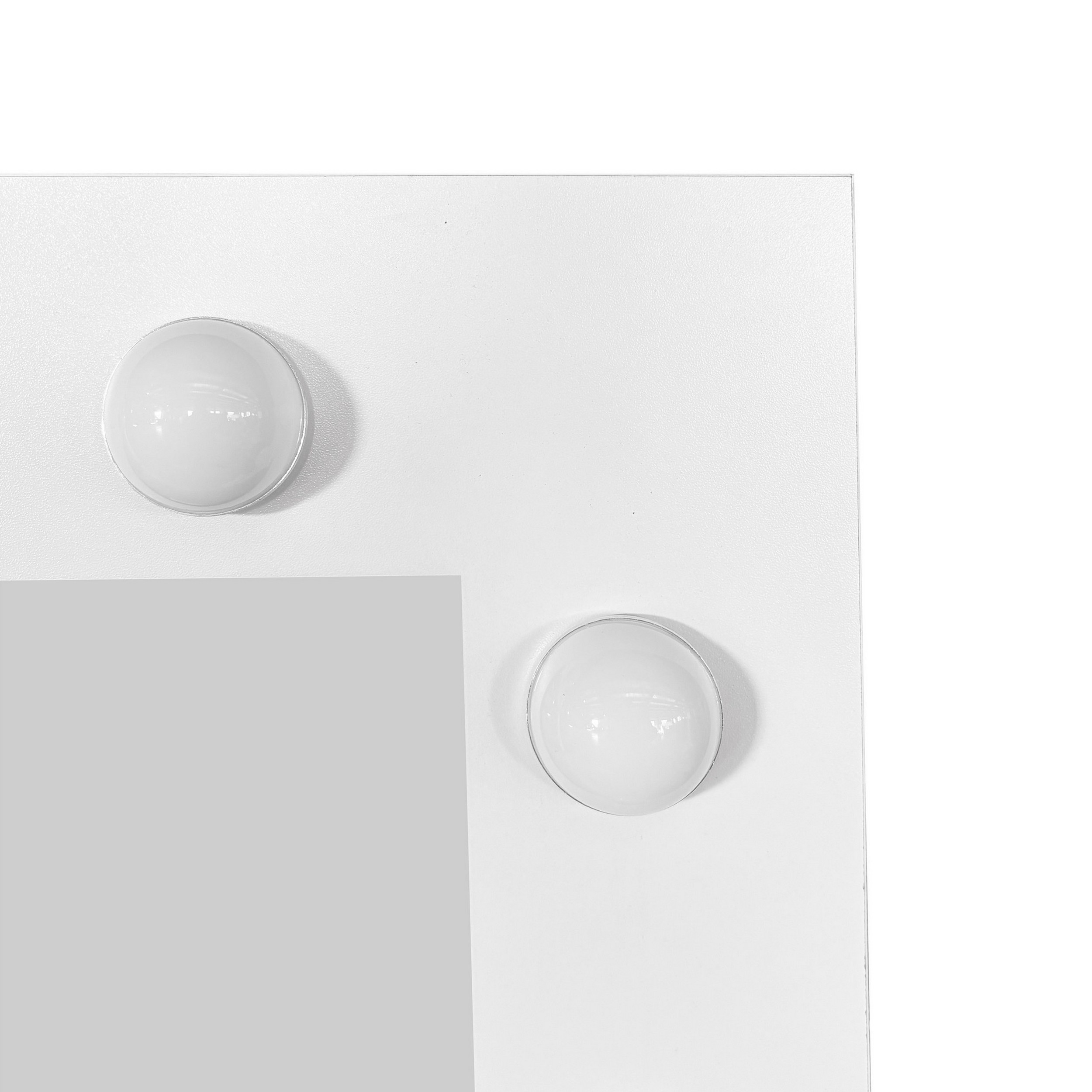 Sminkbord Scandinavian Choice Glow Komplett set med Spegel och Pall, LED-Belysning 94 cm