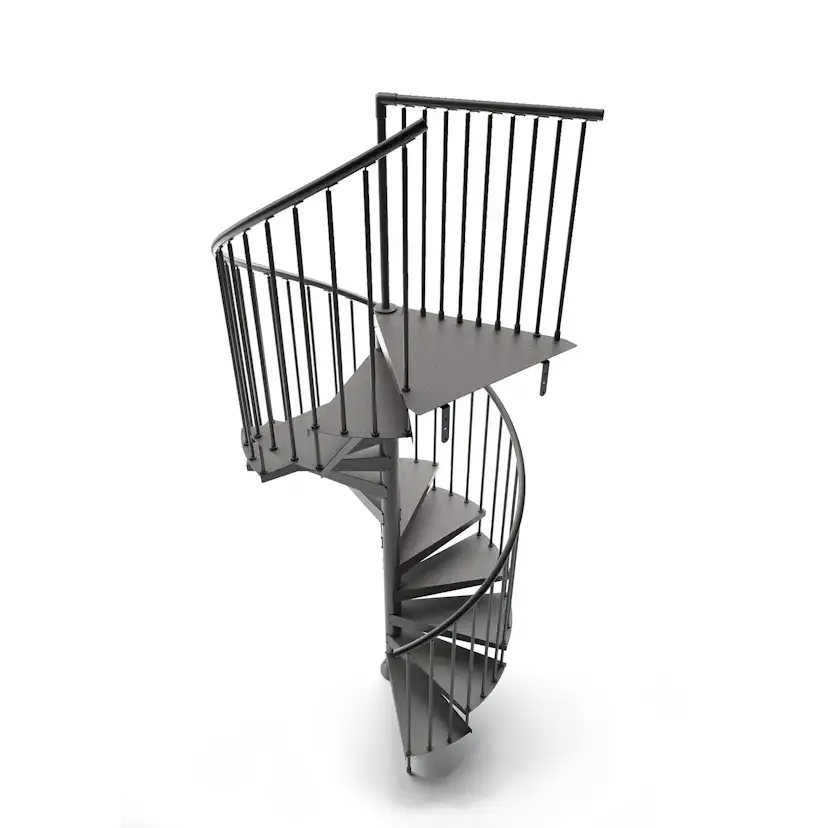 Skyddsräcke Drömtrappor by D'Opera till Spiraltrappa Pure Steel F20 Ø1400 mm