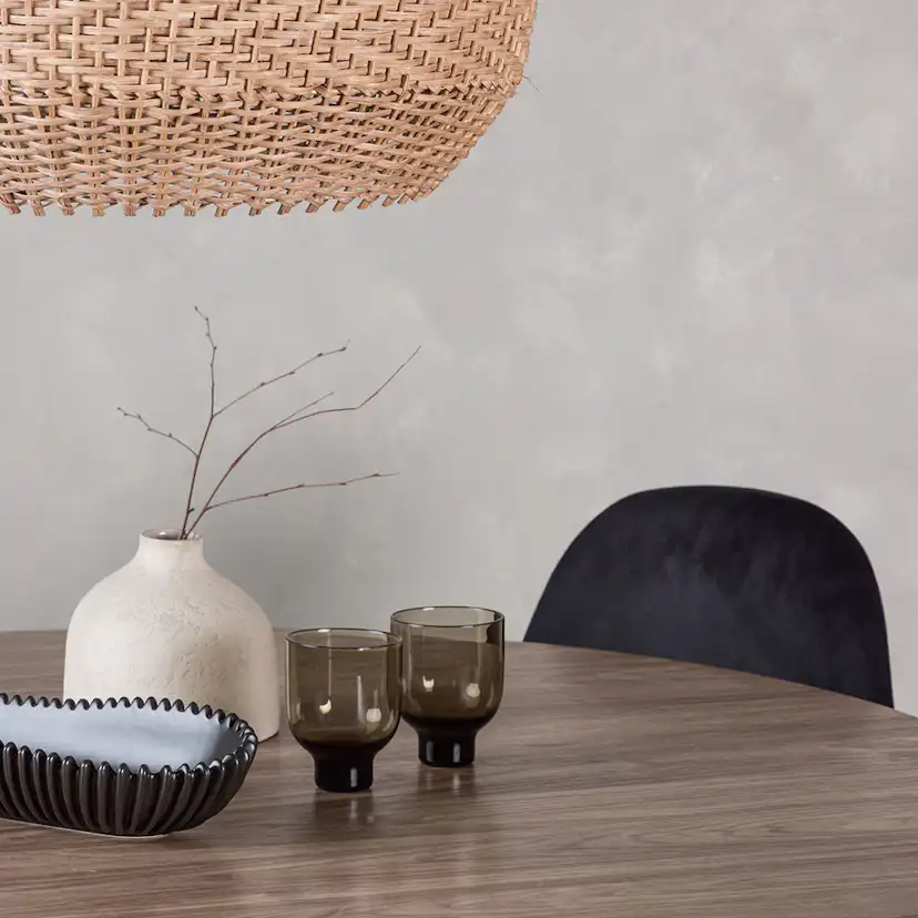 Matgrupp Venture Home Lanzo med 4 Polar Sammet Stolar