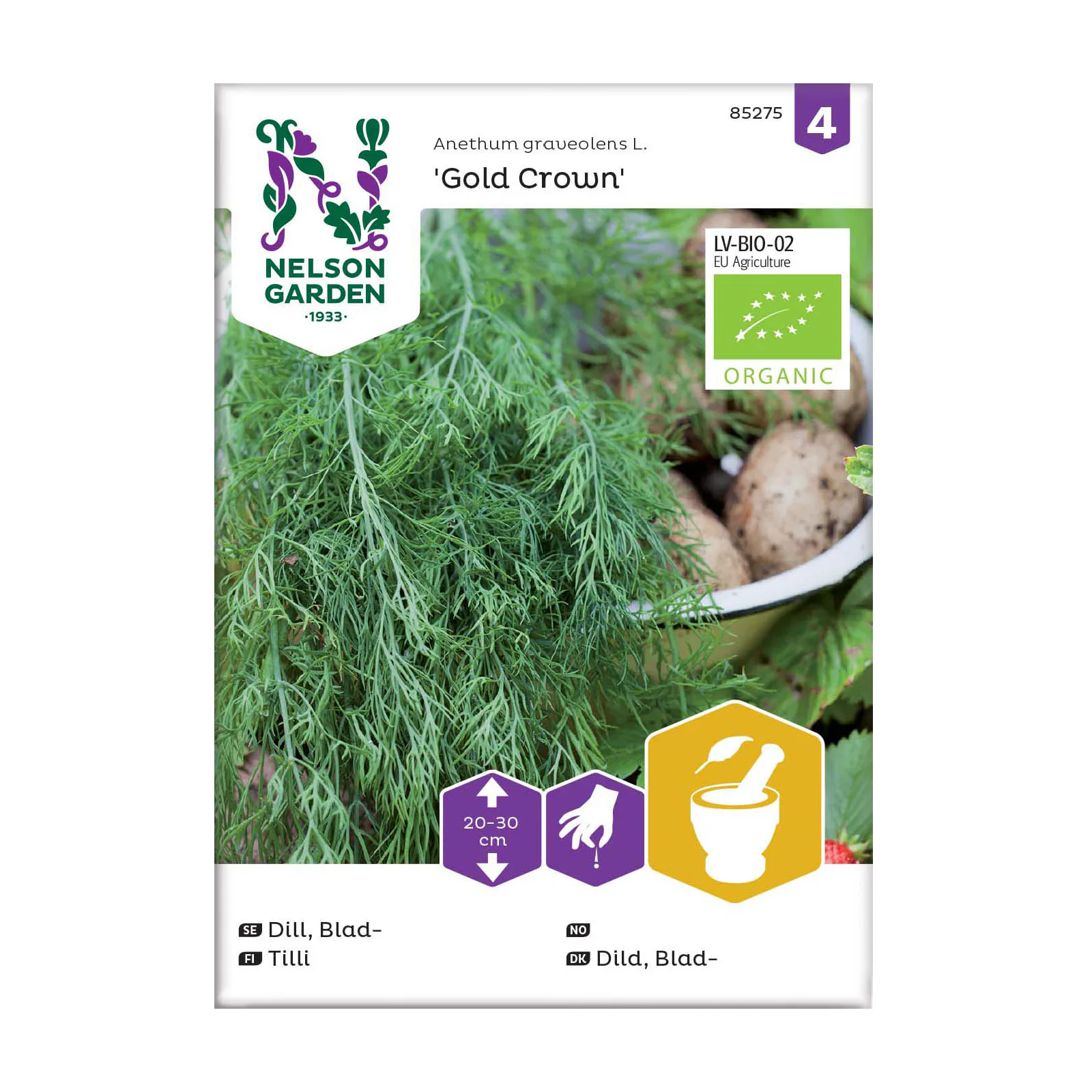 Frö Bladdill Nelson Garden Gold Crown Organic