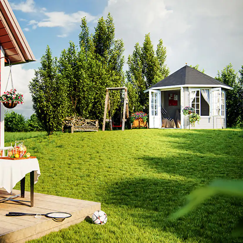 Lusthus Palmako Veronica 4 Trädgårdspaviljon 9,2 m² i Obehandlat Trä