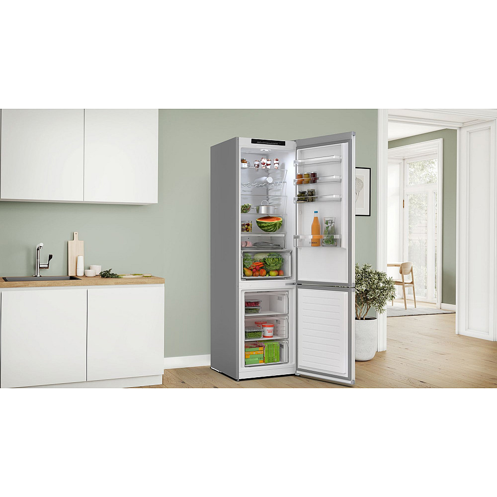 Fristående Kyl & Frys Bosch Serie 4 KGN392I1F Rostfri med Två Kylningssystem För Optimal Nedkylning
