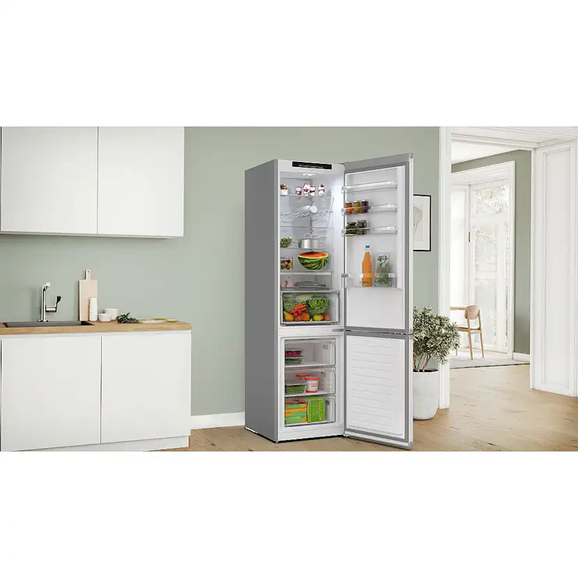 Fristående Kyl & Frys Bosch Serie 4 KGN392I1F Rostfri med Två Kylningssystem För Optimal Nedkylning