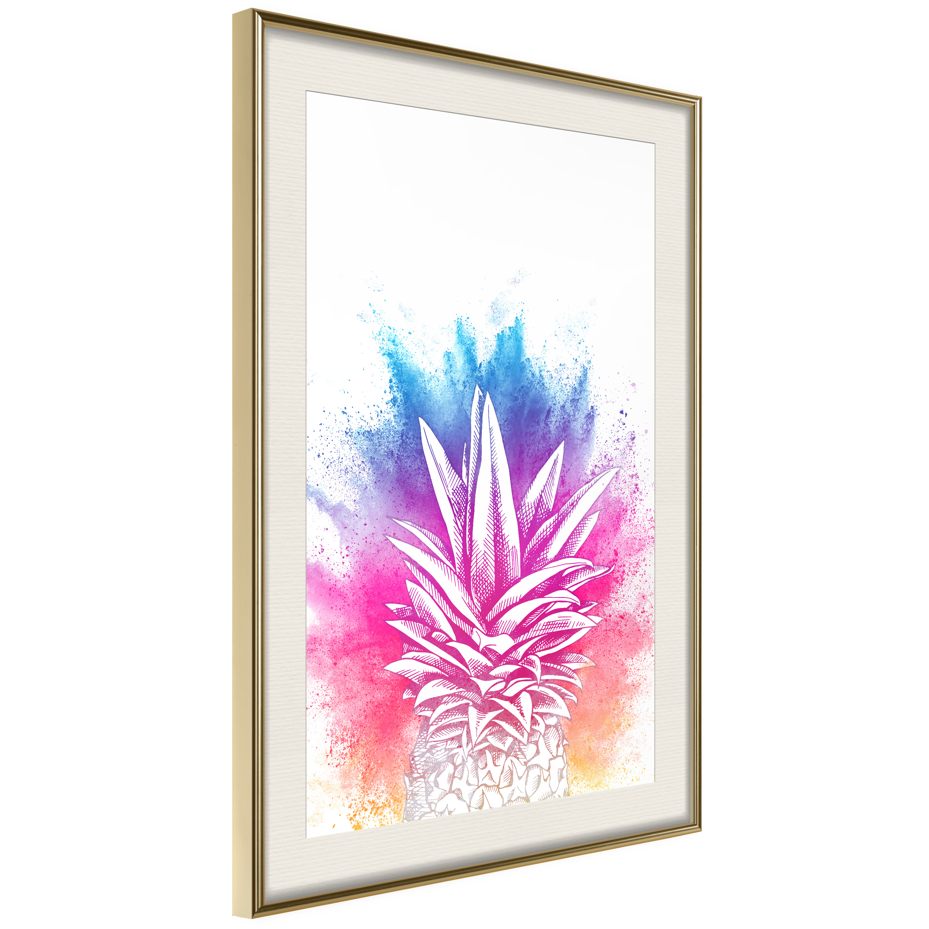 Poster Artgeist Affisch Colourful Pineapple