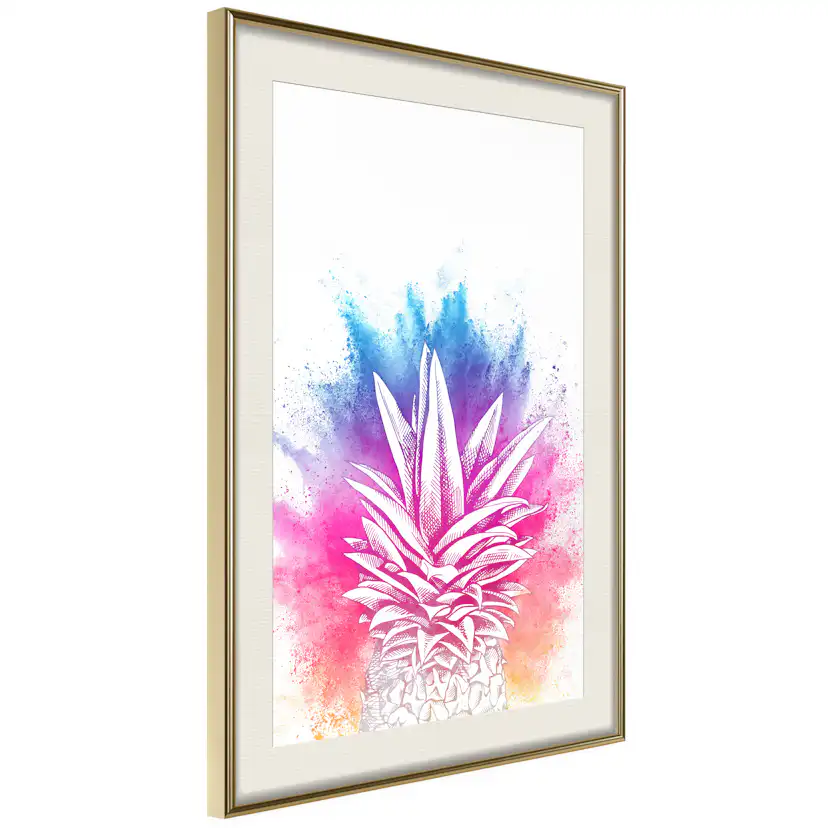 Poster Artgeist Affisch Colourful Pineapple