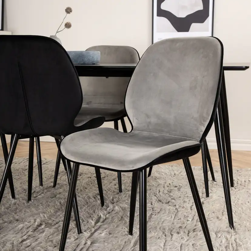 Matgrupp Venture Home Silvia med 6 Elisa Stolar Sammet