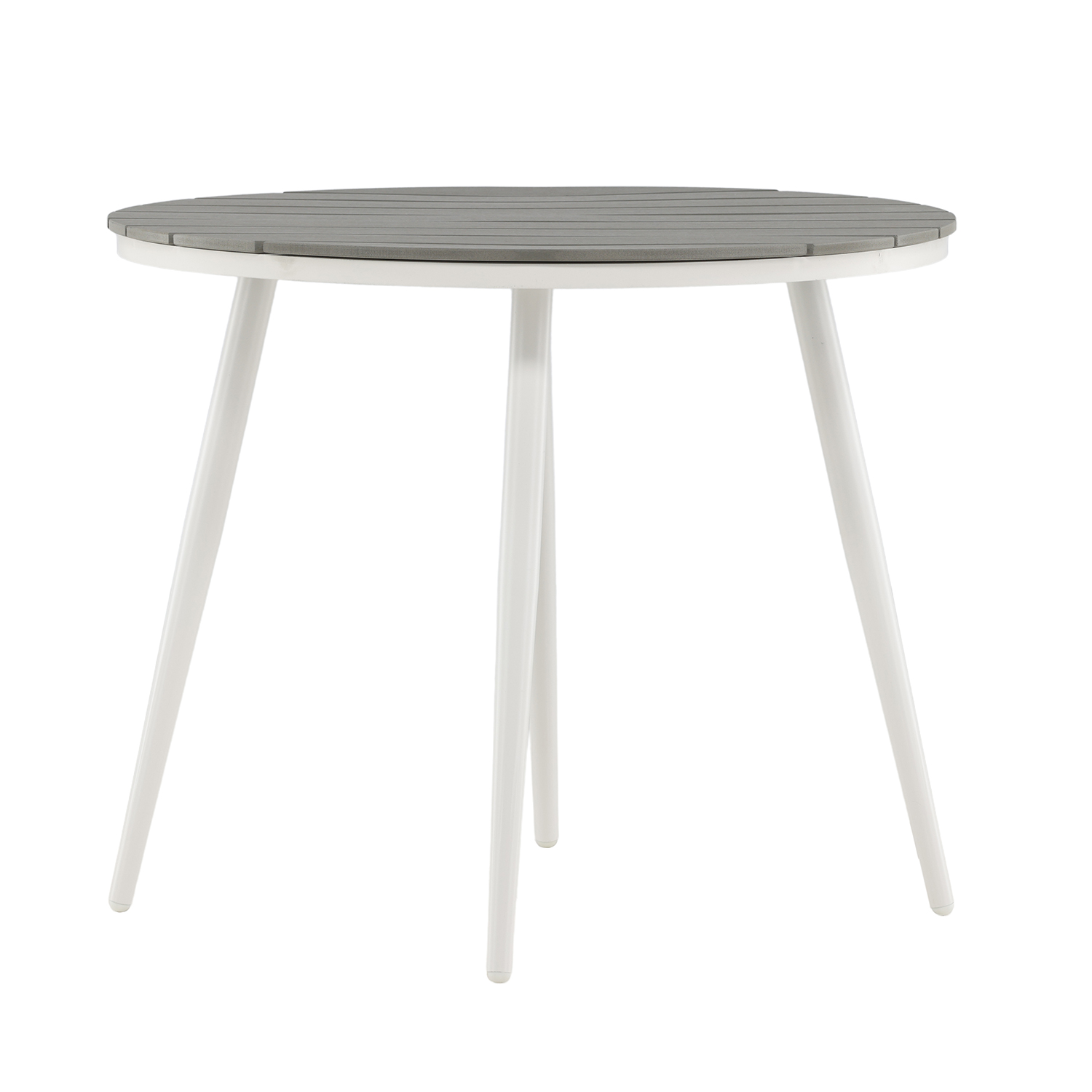 Break - Dining Table Round- White / Grey - Alu / Aintwood - Grå