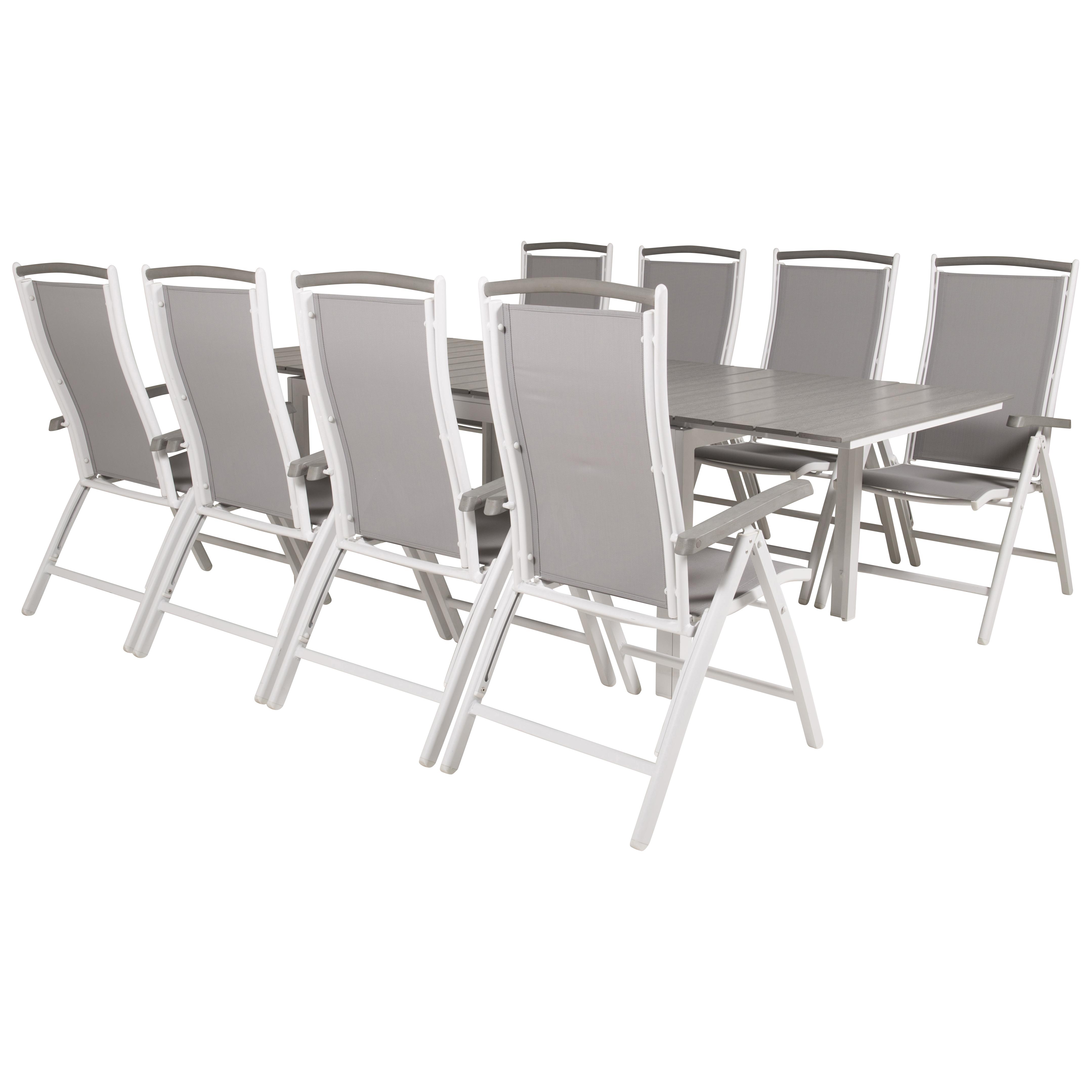 Matgrupp Venture Home Lova 160/240 med 8 Aleyna Stolar