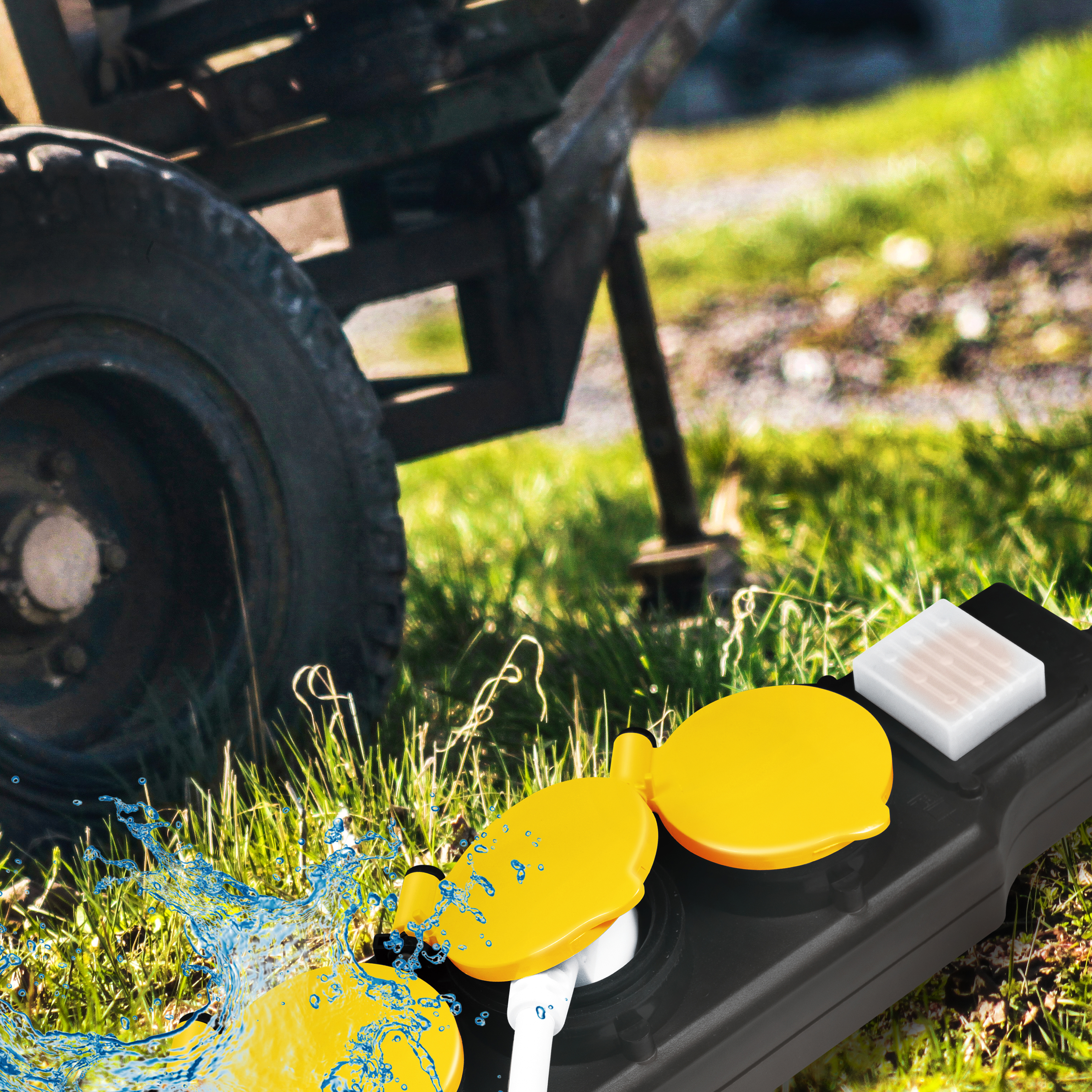 Grenuttag LogiLink 4-vägs Med Brytare Utomhusbruk IP44