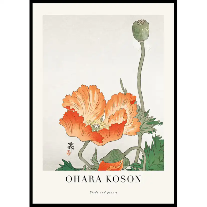 Poster Gallerix Birds And Plants No3 By Ohara Koson