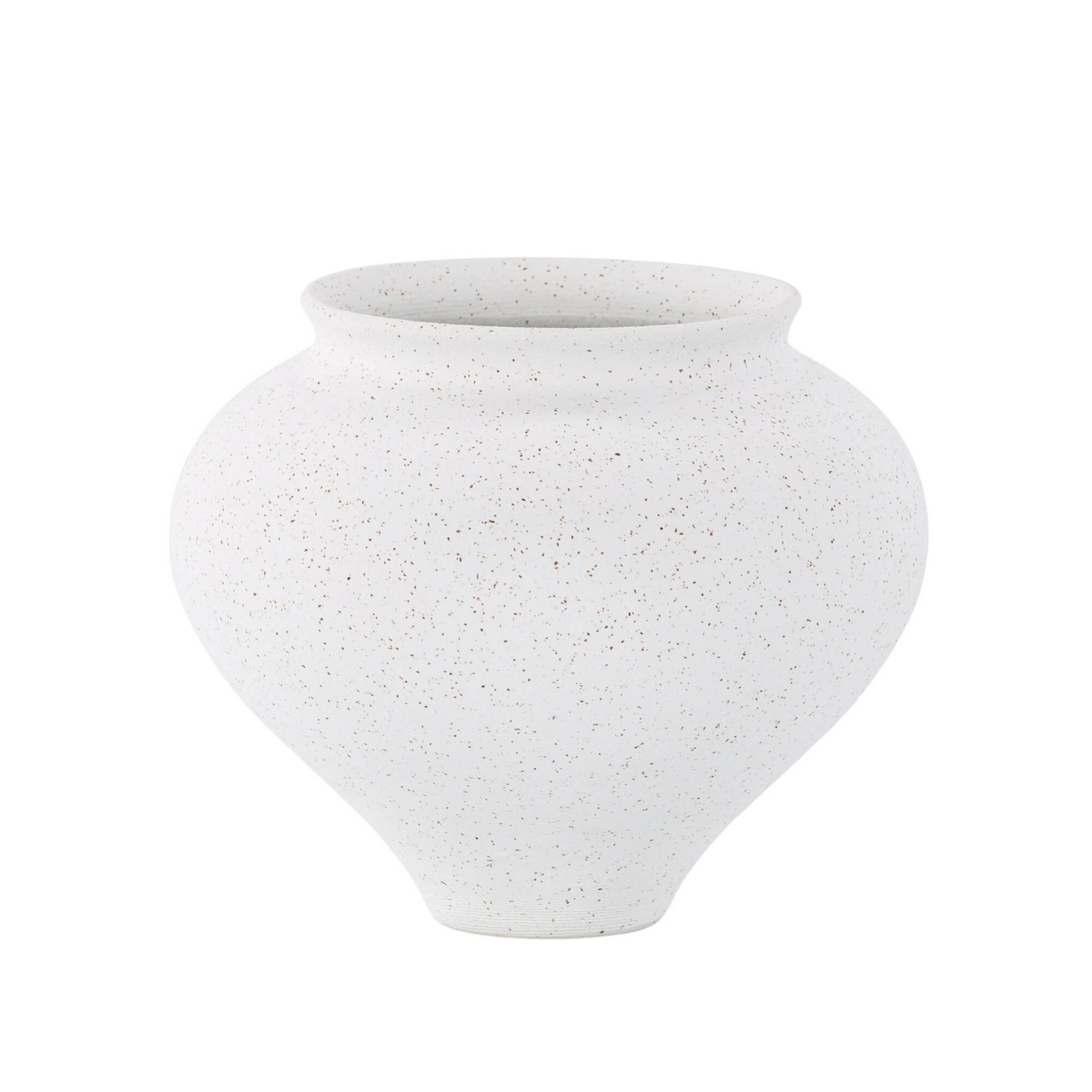 Rellis Vase - White/Black Dots - D11*H18*B18cm Vit