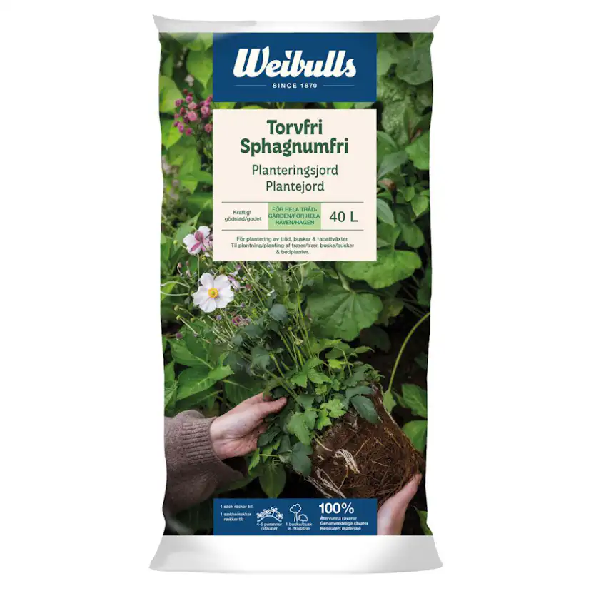 Planteringsjord Weibulls Torvfri 40 L