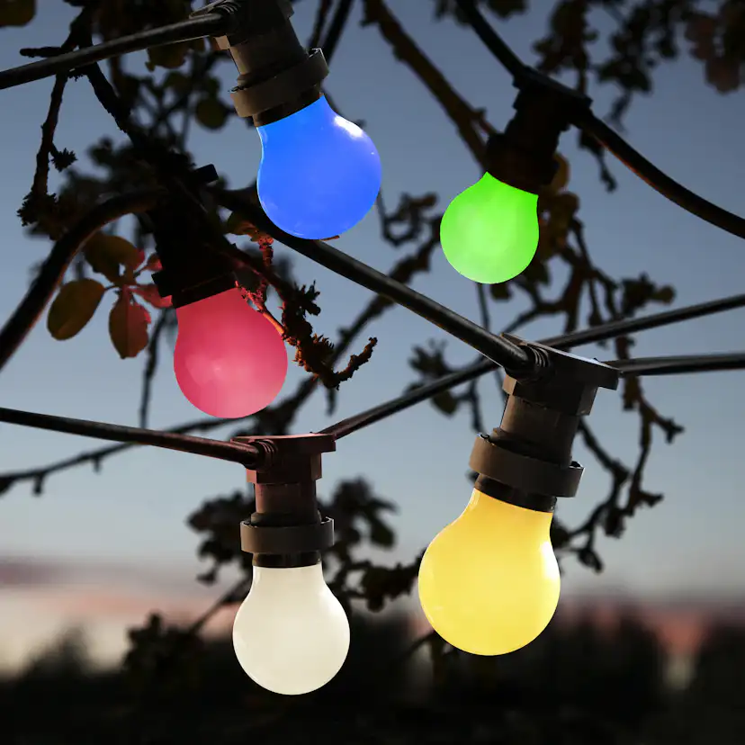 LED-lampa Star Trading E27 A55 Outdoor Lighting Gul 0,9W