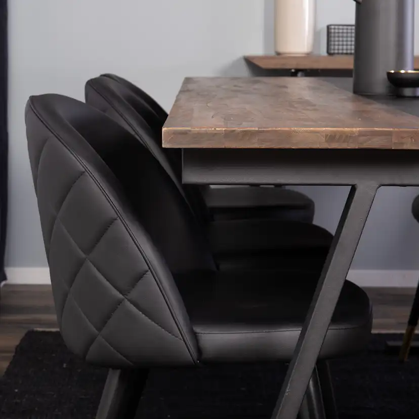 Matgrupp Venture Home Jane med 6 Valentina Stolar Mörk Teak