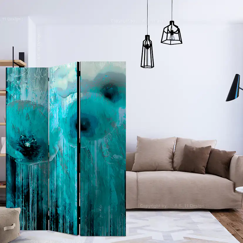 Rumsavdelare Skärmvägg Arkiio Turquoise Madness 135x172 cm