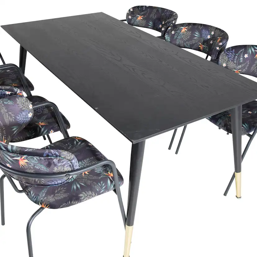 Matgrupp Venture Home Disa med 6 Aris Stolar Polyestertyg