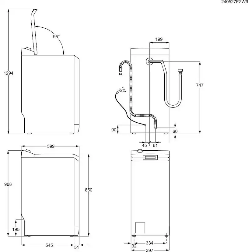 Toppmatad Tvättmaskin Electrolux EW6T472L2L SensiCare Kompakt