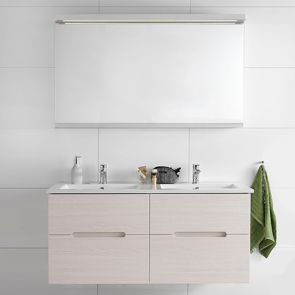 Möbelpaket Hafa Sun Vit Ek Spegelskåp Dubbel