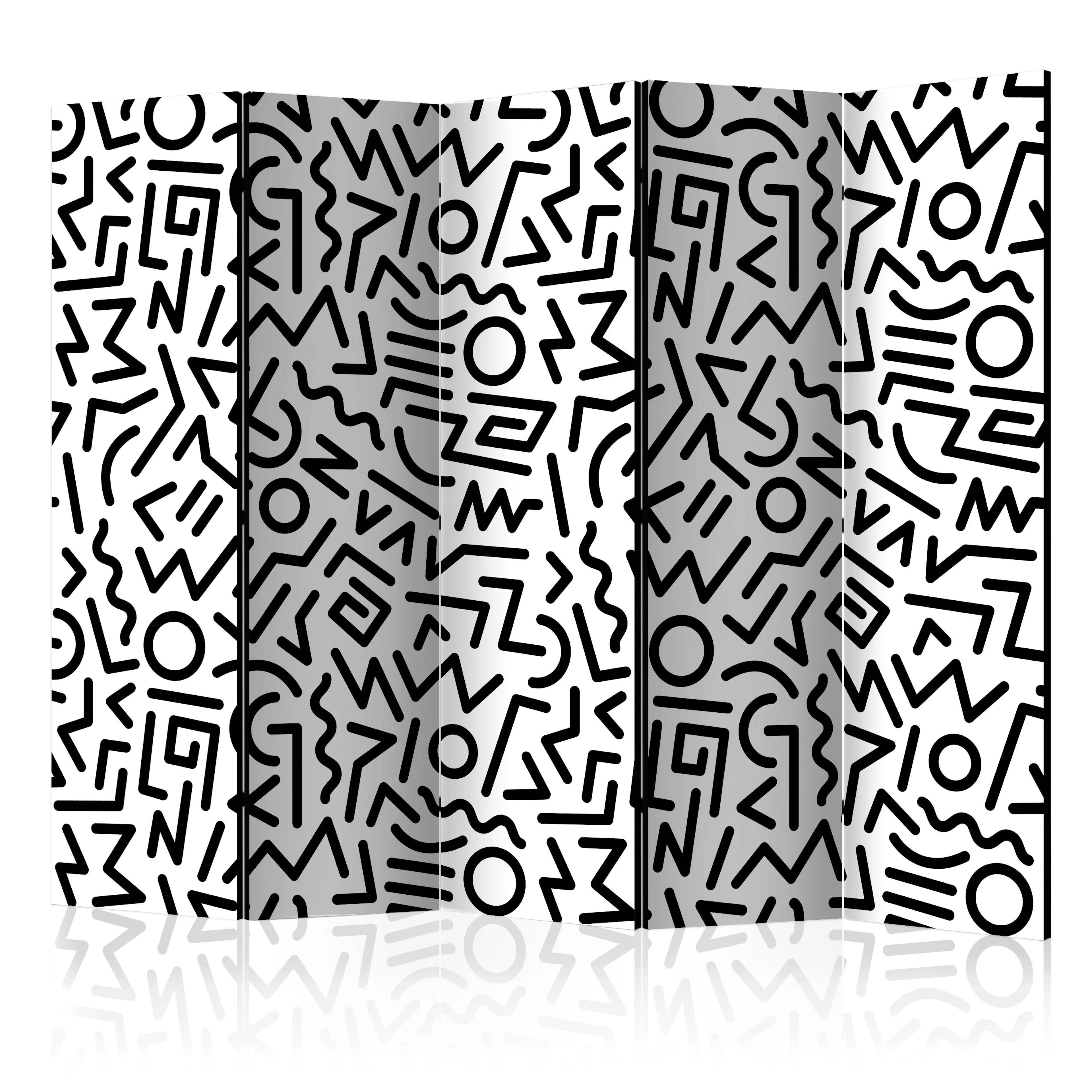 Rumsavdelare Arkiio Black and White Maze II 225x172 cm