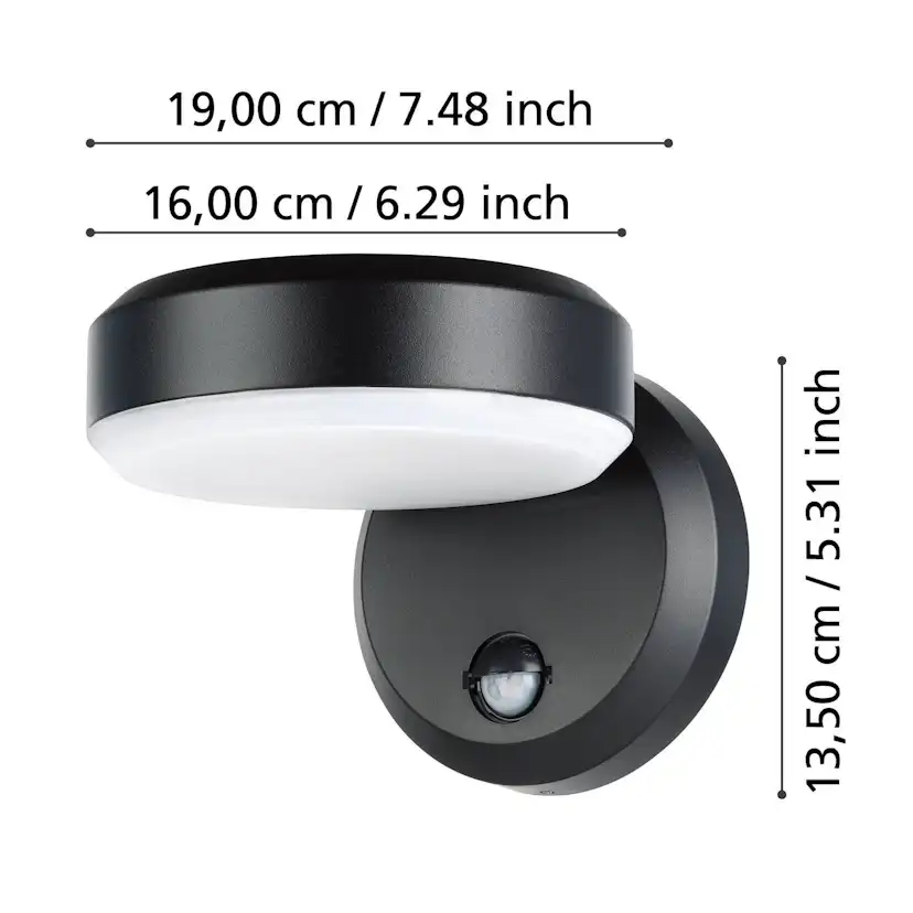 Vägglampa Utebelysning Eglo Fornaci med Sensor