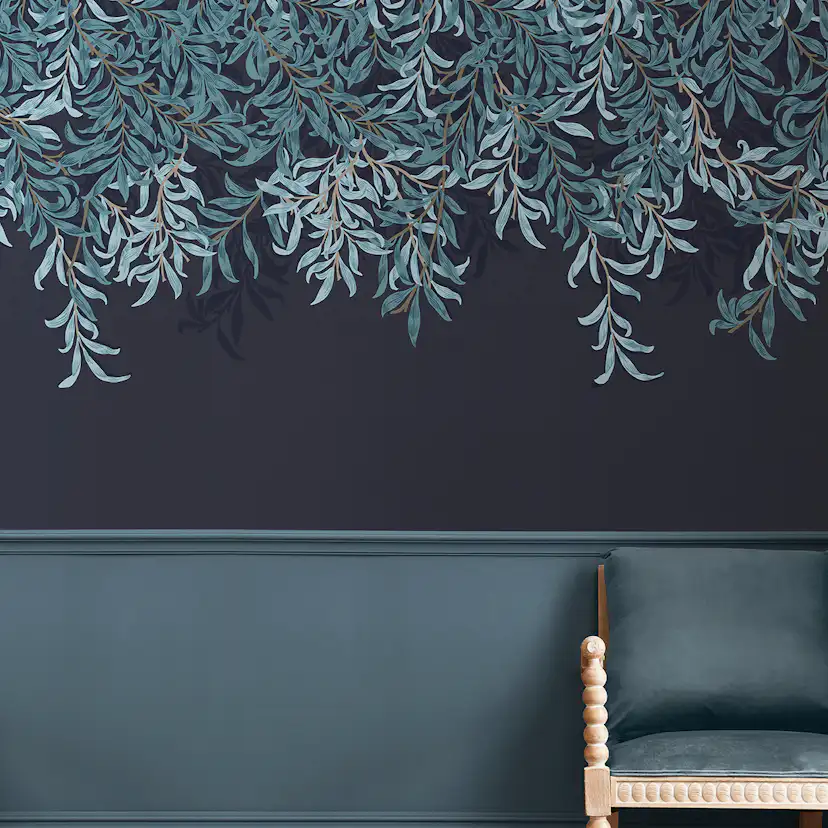 Fototapet William Morris At Home Willow Bough Navy