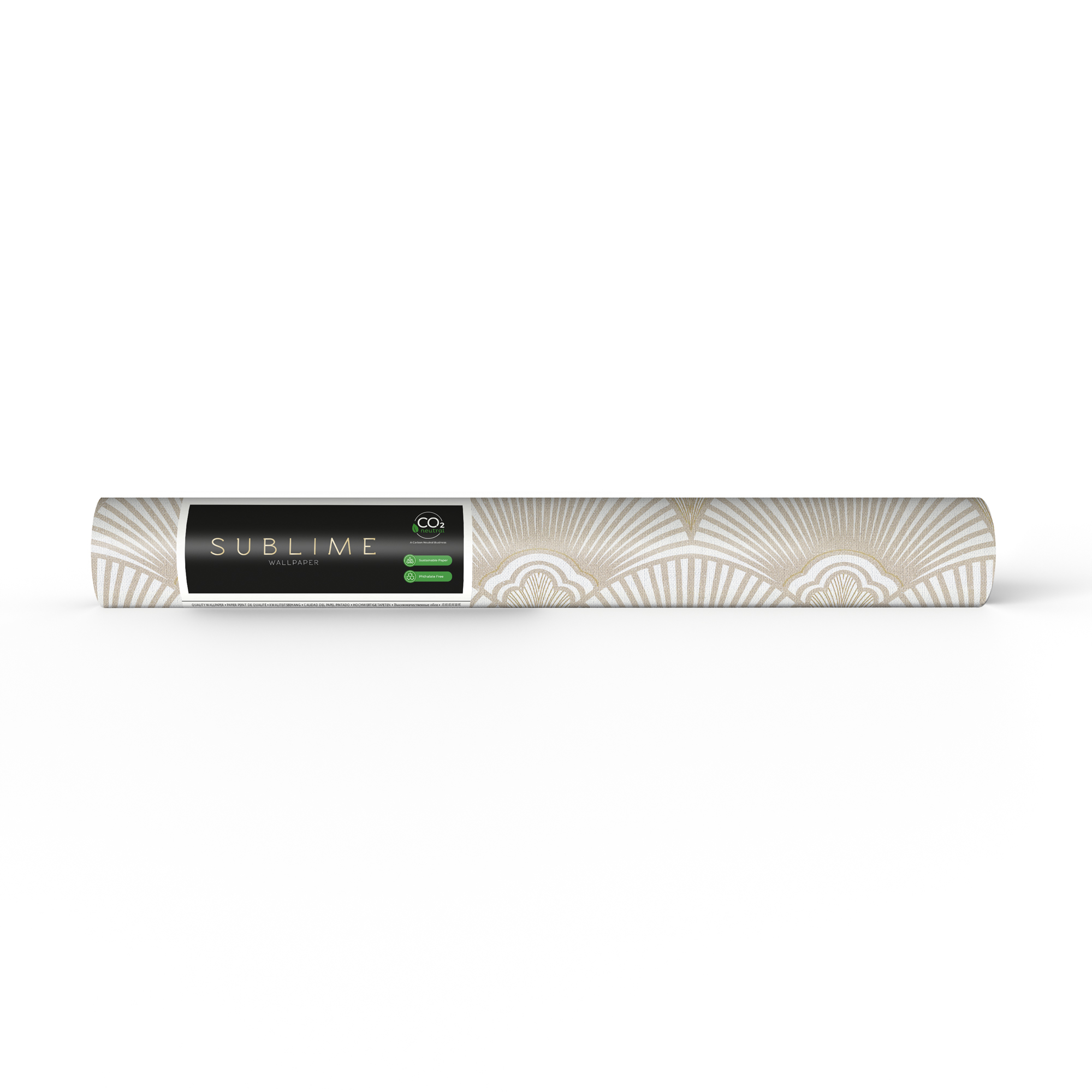 Tapet Sublime Art Deco Naturel 121146 EasyUp, Mönstrad Vit