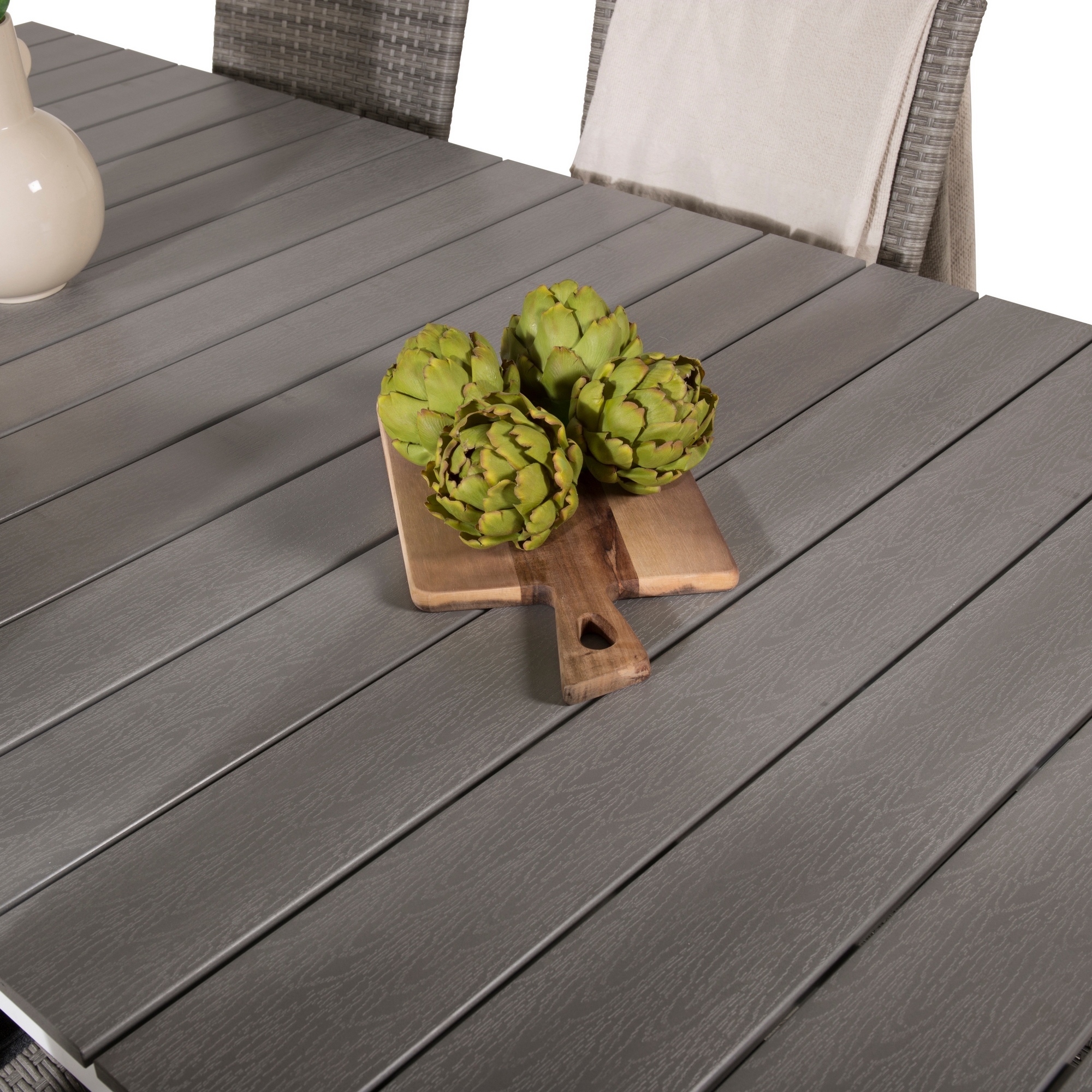 Levels Dining Table 224/324*100 - White Alu / Grey Aintwood Vit/Grå