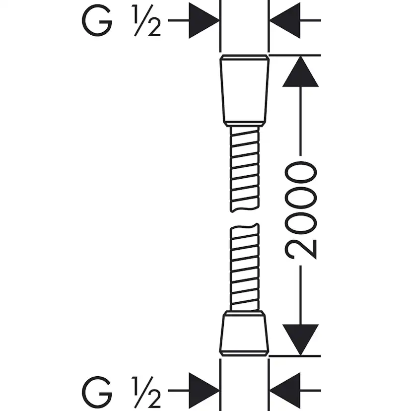 Duschslang Hansgrohe Sensoflex