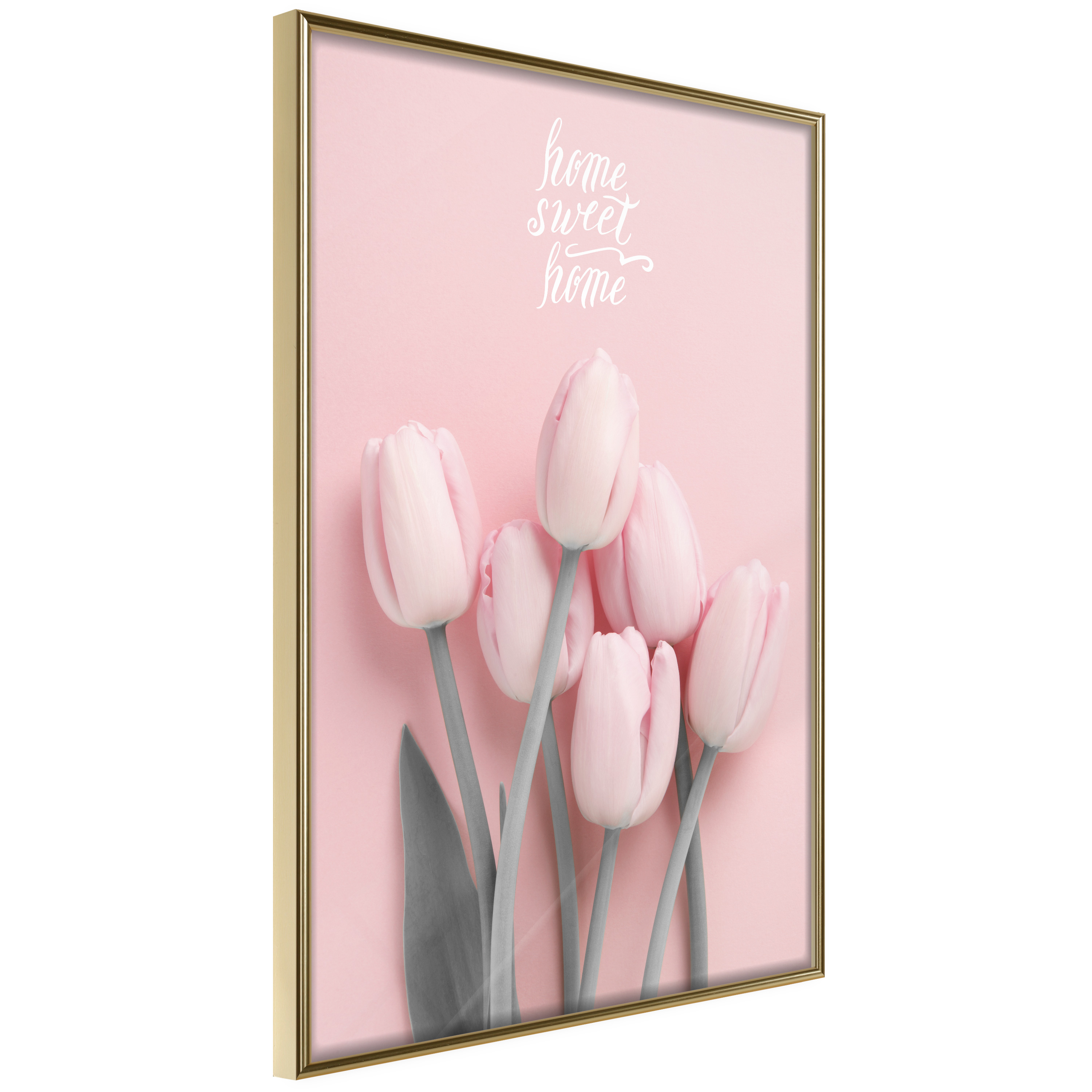 Affisch - Six Tulips [Poster] 40x60 Guld ram, 40x60 cm