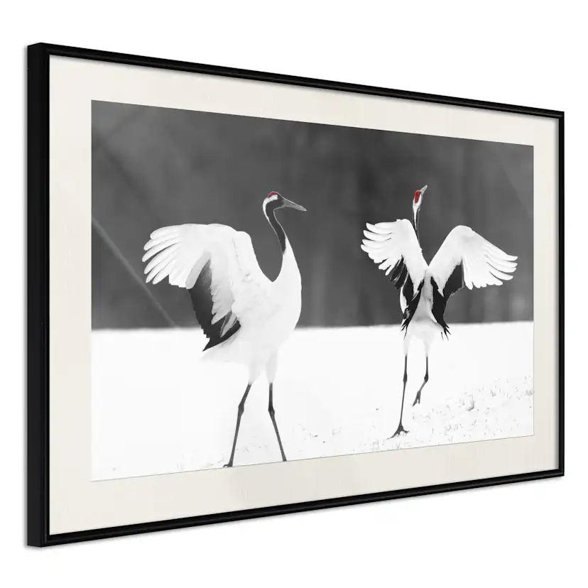 Poster Artgeist Affisch Dancing Cranes