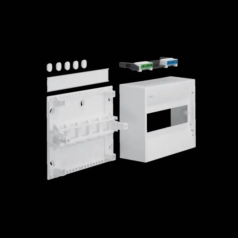 Plastkapsling Hager Minigamma 1 Rad Utanpåliggande IP30