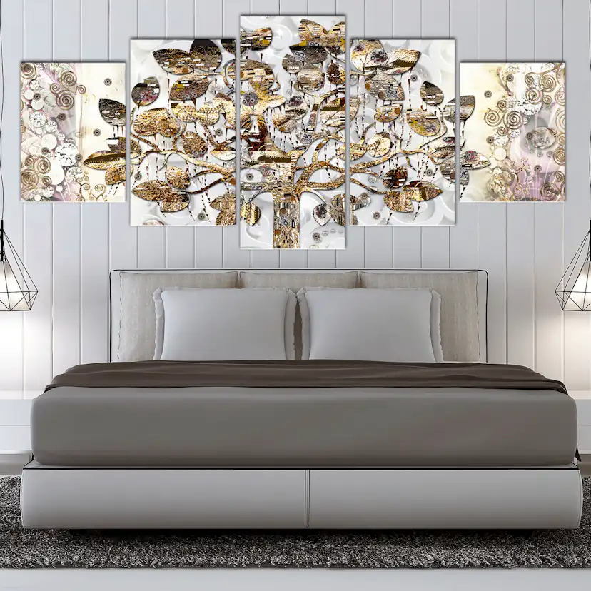 Tavla Arkiio Tree Of Happiness Wide 5 delar 225x100
