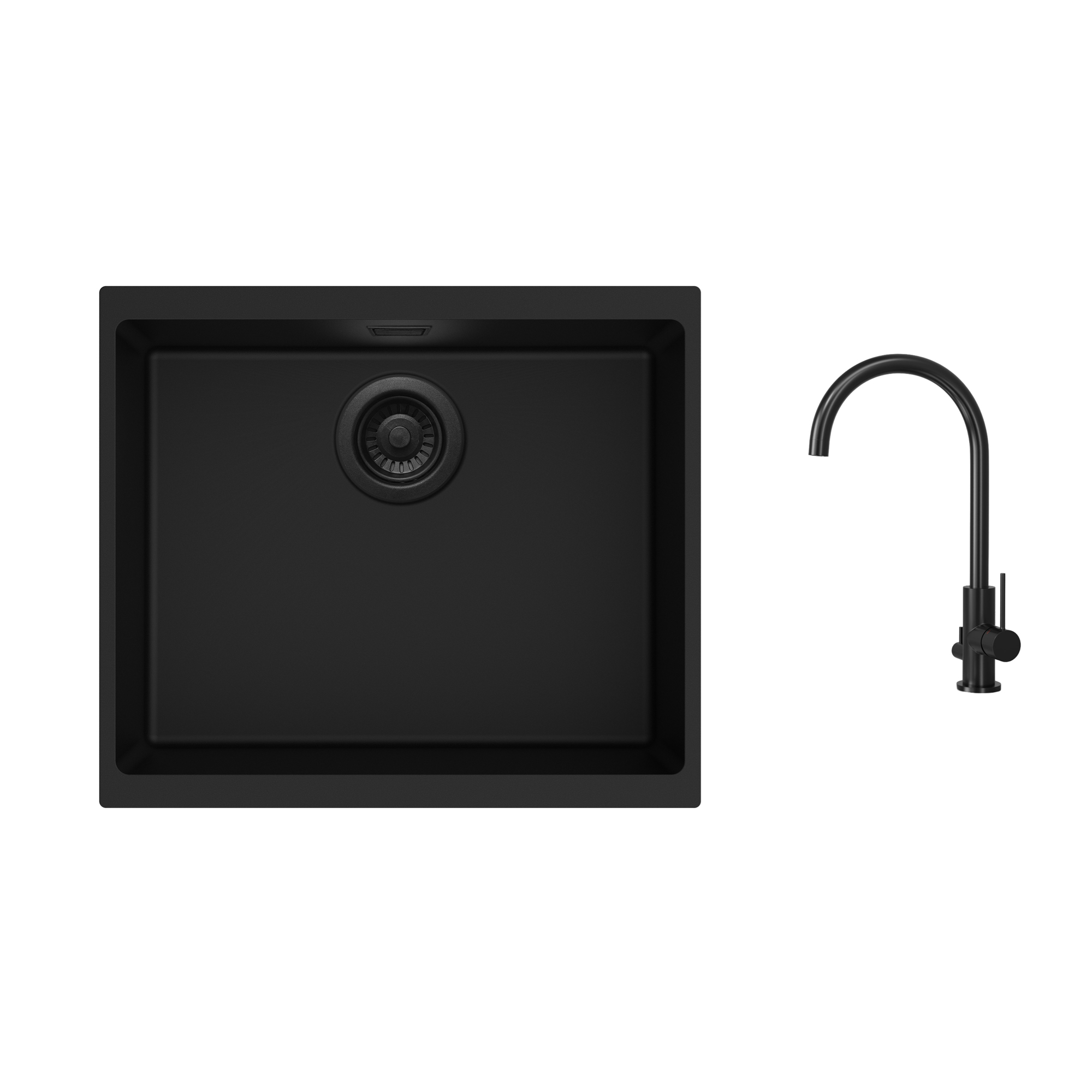 Diskho Stala CEG-E50B med Köksblandare Scandtap Steel Equip D