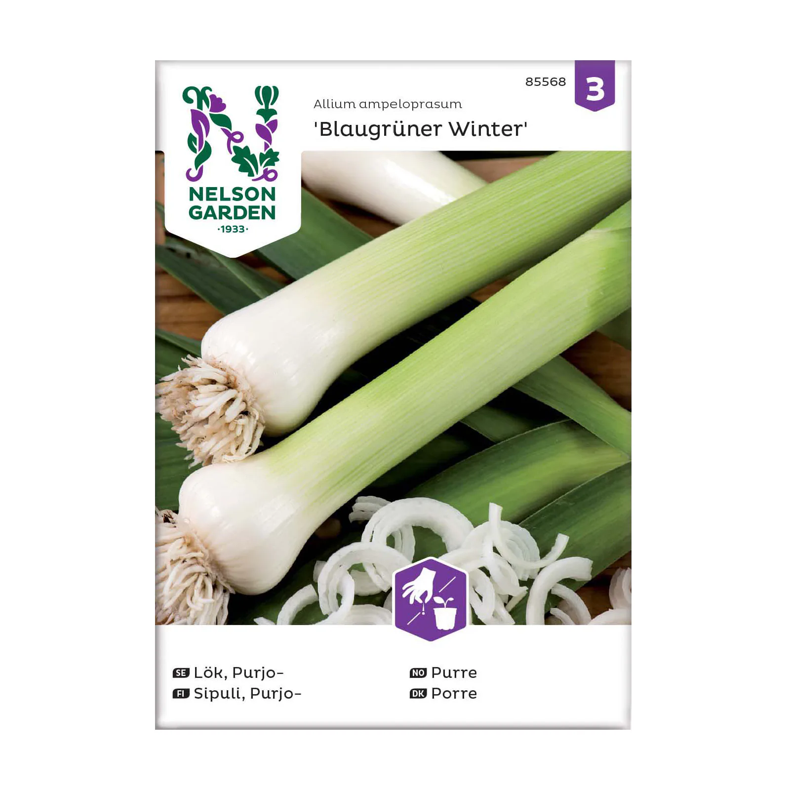 Frö Purjolök Nelson Garden Blaugrüner Winter