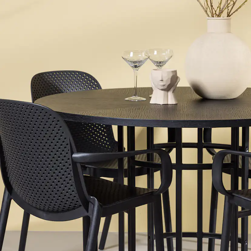 Matgrupp Venture Home Copenhagen Ø 115 cm med 4 Baltimore Stolar