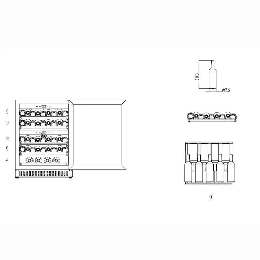 Vinkyl Cavin Scandinavian Collection SW-40B Kapacitet för 40 Flaskor