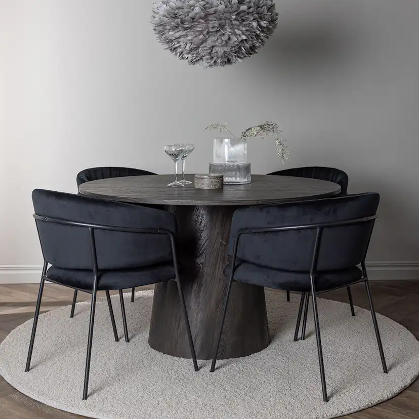 Matgrupp Venture Home Lanzo Ø120 cm med 4 st Selma stolar