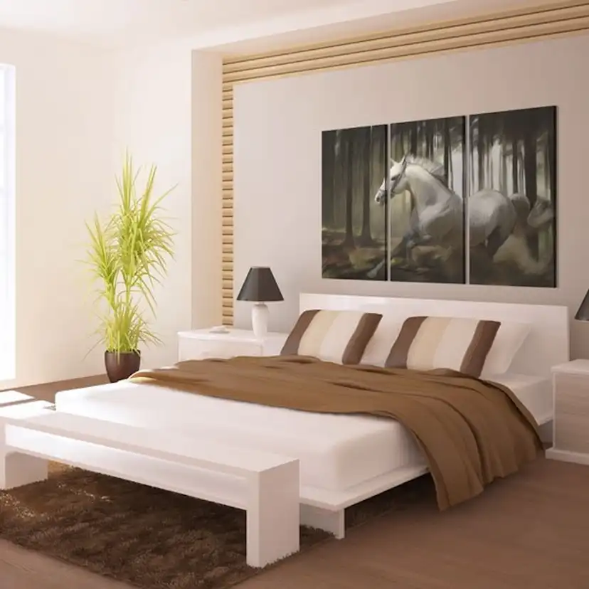 Tavla Arkiio A White Horse In The Midst Of The Trees