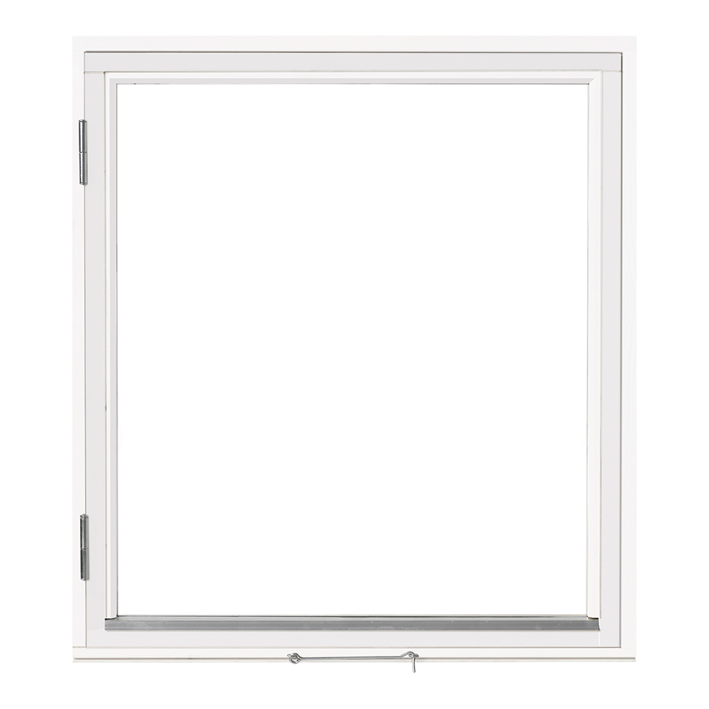 Sidohängt Fönster Landskap Vitmålad