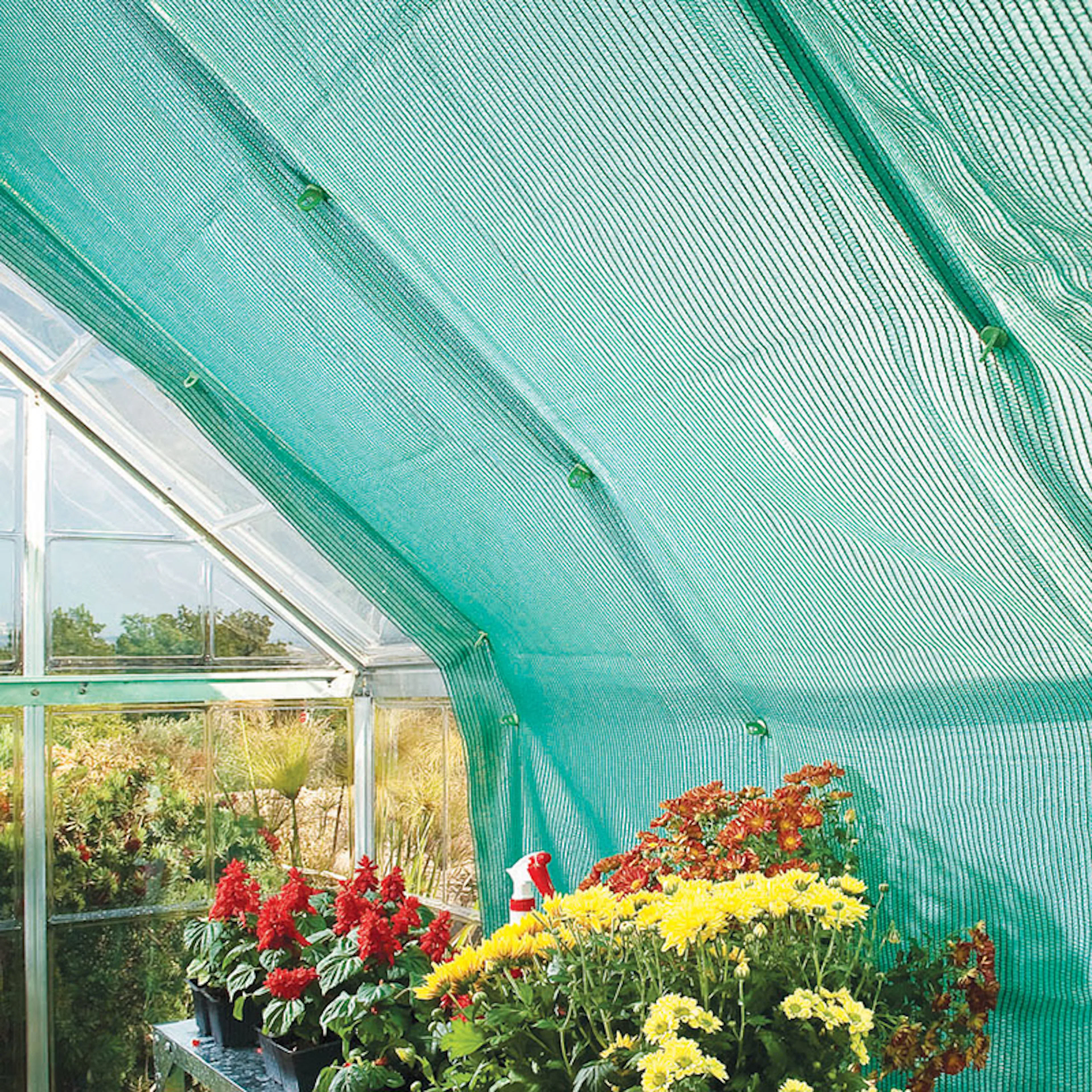 Skuggnät gop 184x240 med Monteringskrokar för Växthus