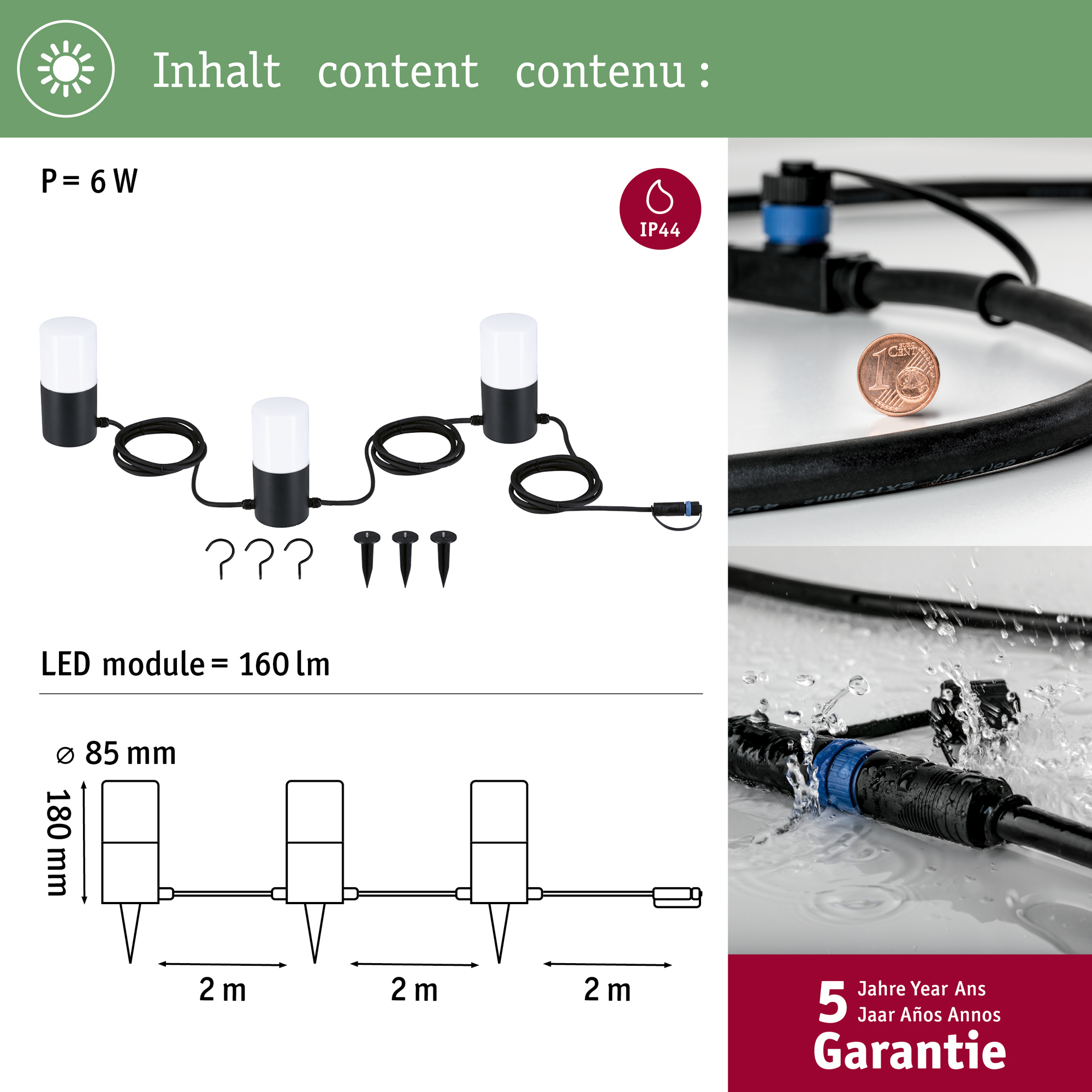 Ljusslinga LED Paulmann Tubs Fairy Lights Plug & Shine IP44 24V