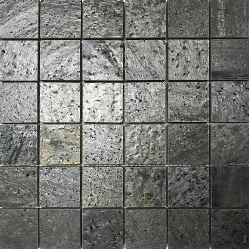 Mosaik Stencentralen Skiffer Argento Shine Mörkgrå 5x5 cm