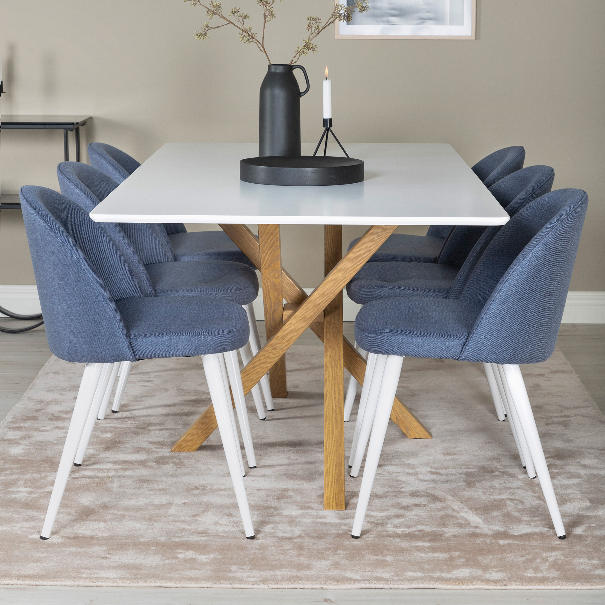 Matgrupp Venture Home Piata med 6 Valentina Stolar Polyestertyg