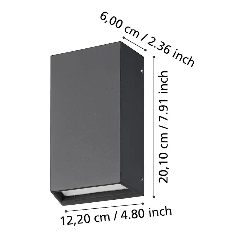 Vägglampa Utebelysning Eglo Spongano 200 mm