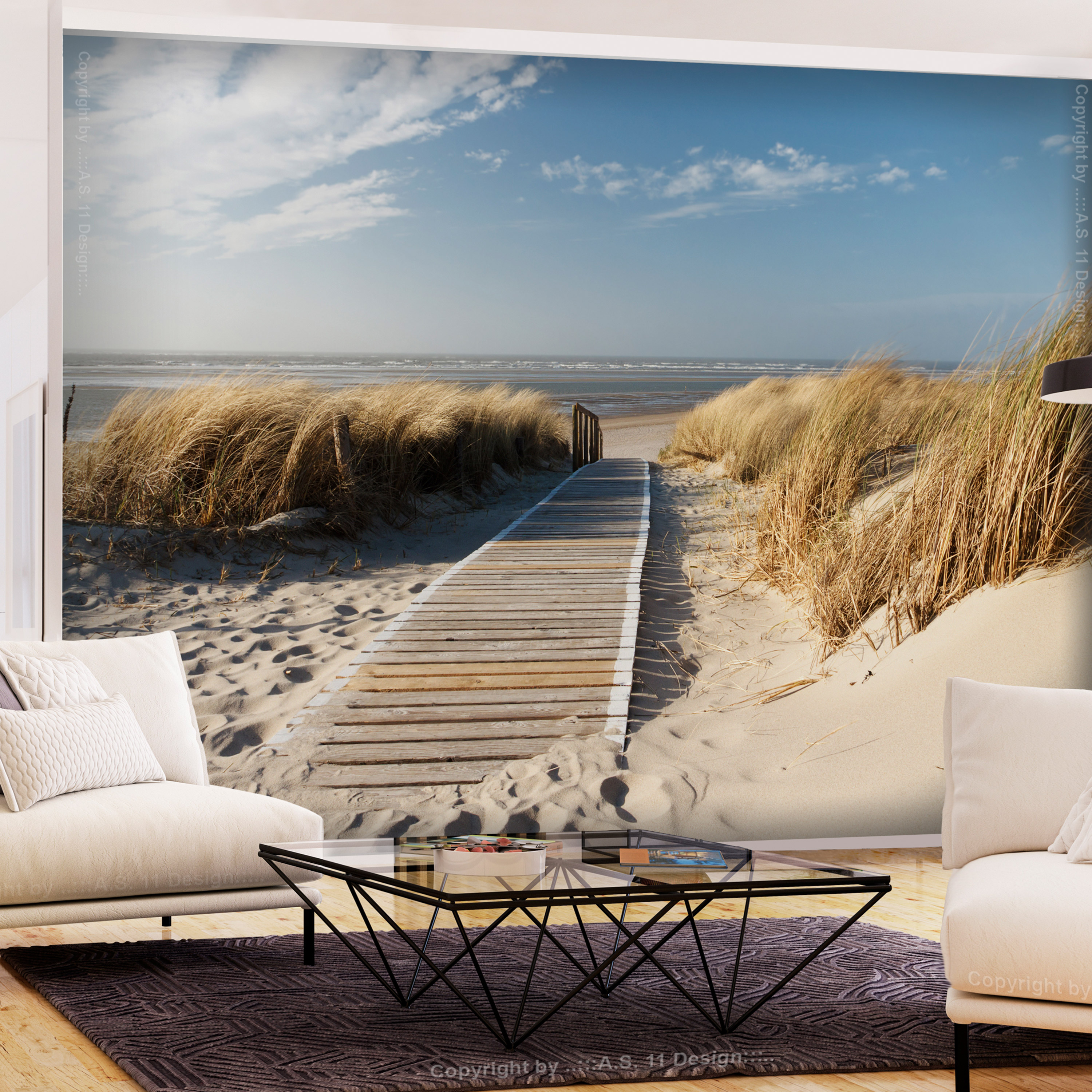 Fototapet Arkiio Självhäftande Lonely Beach