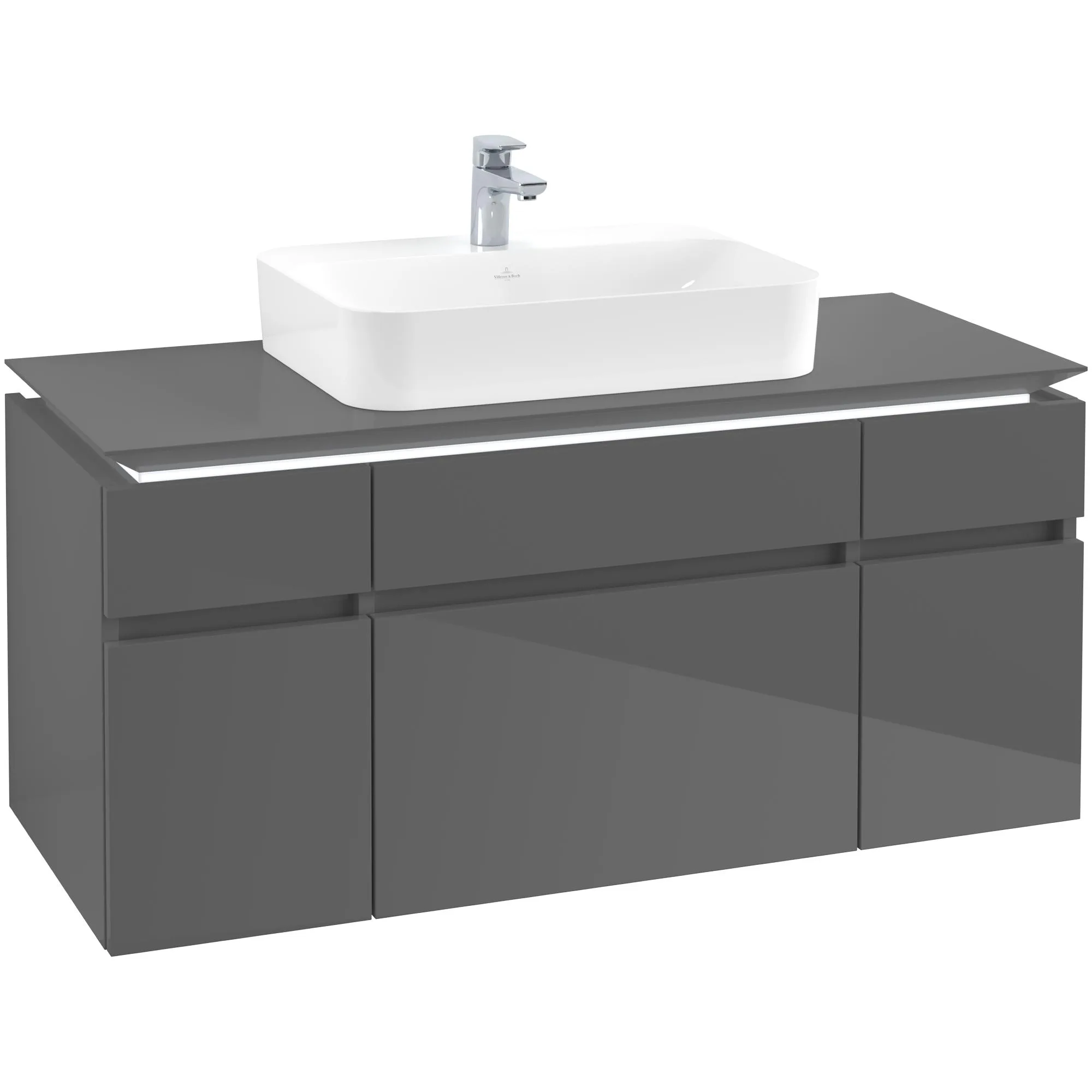 Tvättställsskåp Villeroy & Boch Legato med 5 Lådor för Ytmonterat Tvättställ från Finion & Memento