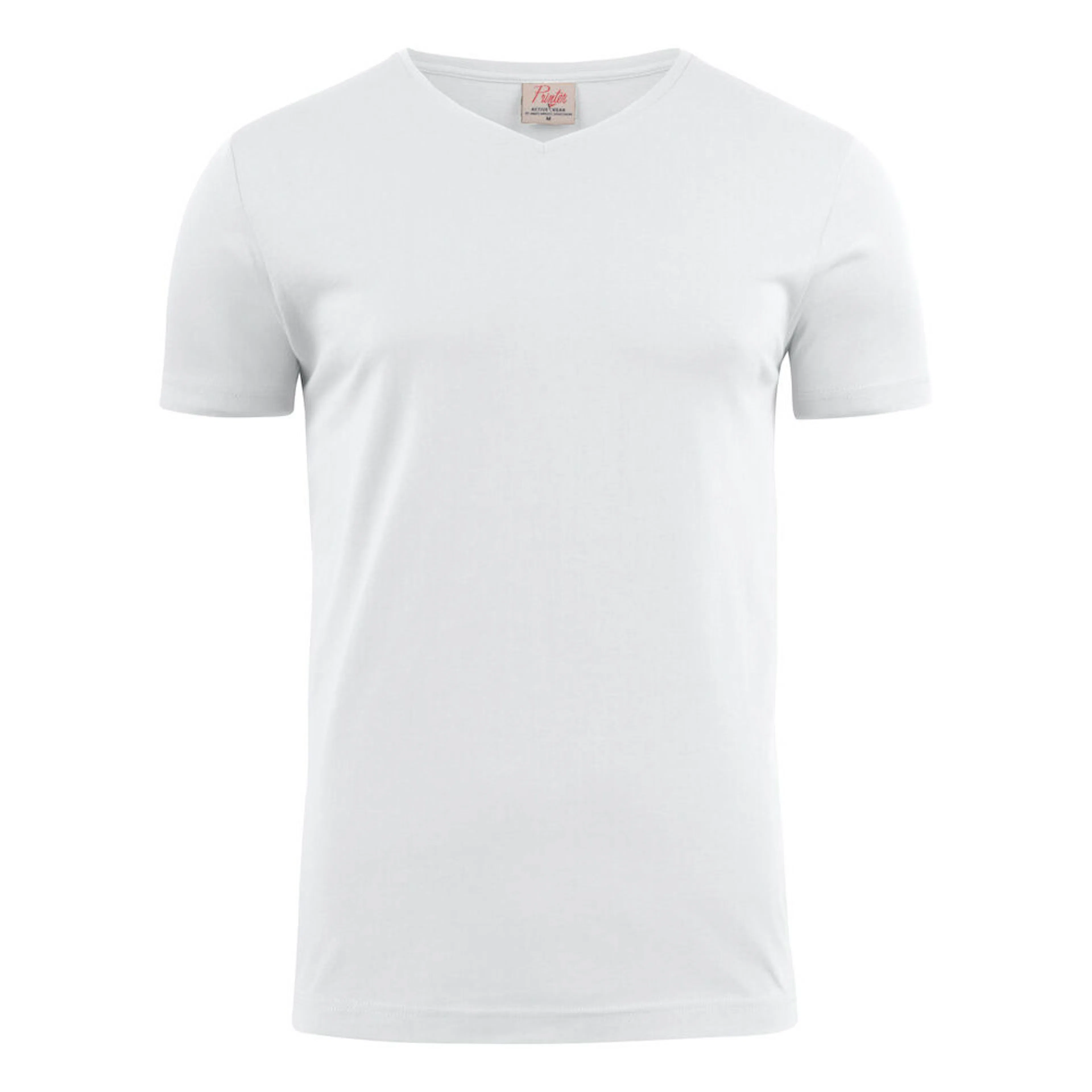 Printer Heavy V T-shirt White M Storlek: M, Färg: Vit