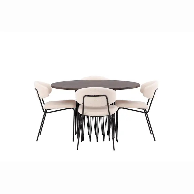 Matgrupp furniture/fashion Stone med 4 Chico Stolar Runt